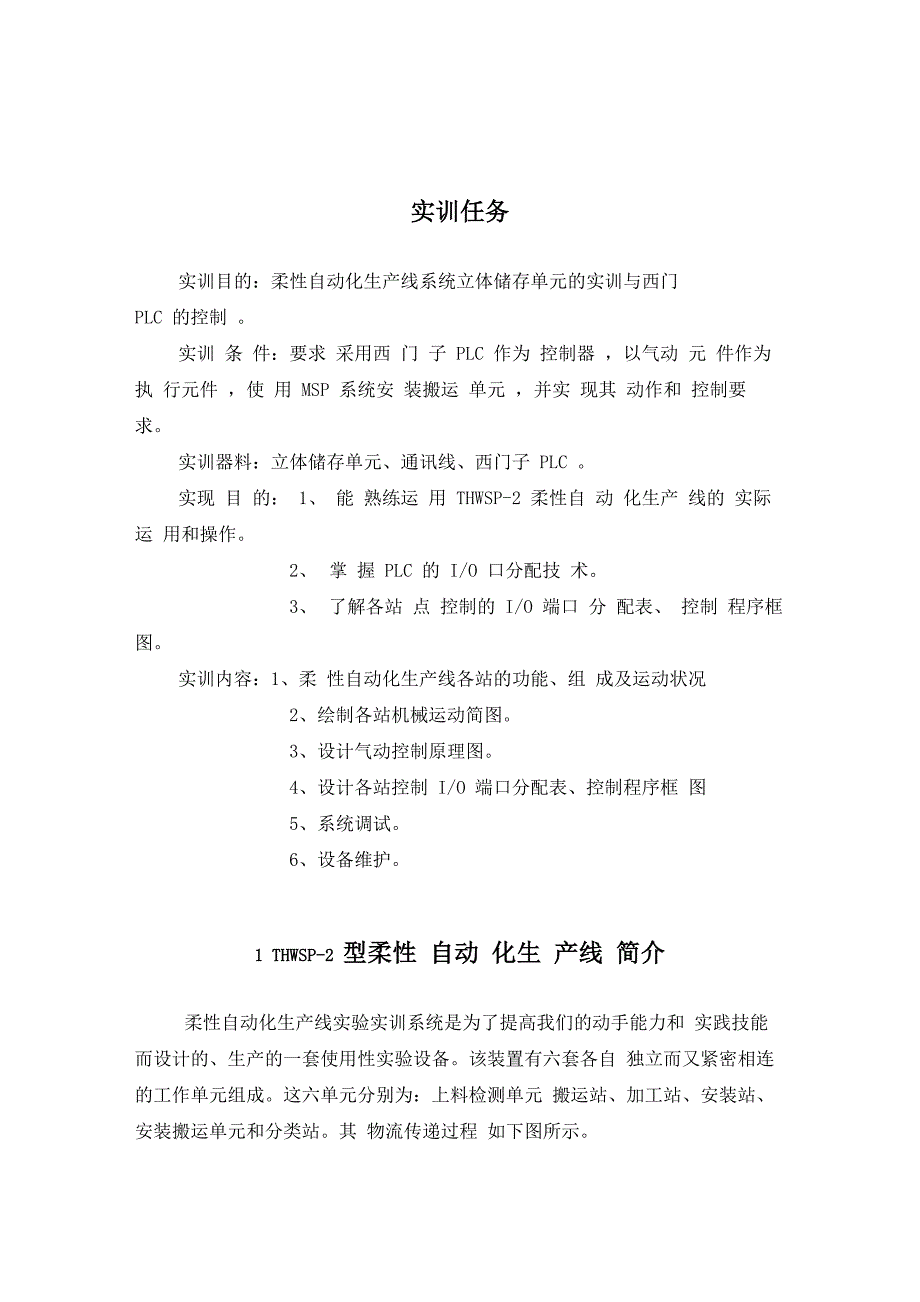 柔性自动化生产线实训报告(DOC)_第2页