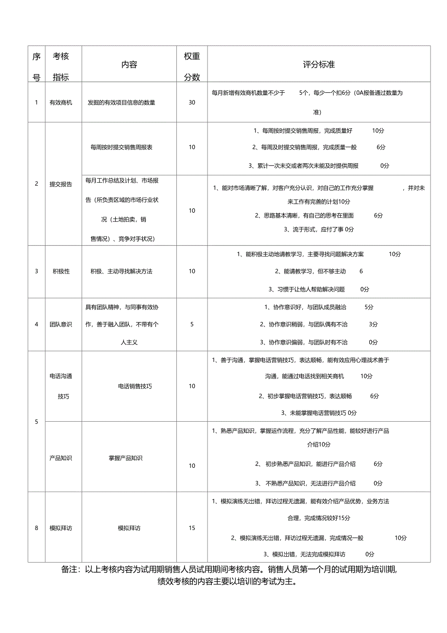 销售试用期绩效考核表_第3页