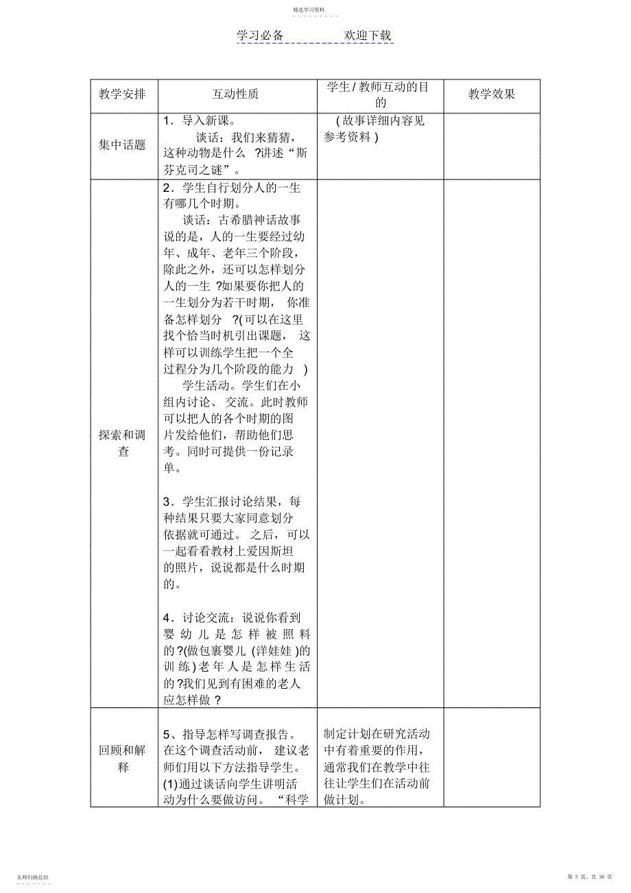 2022年苏教版小学科学六年级下册教案全集2_第5页