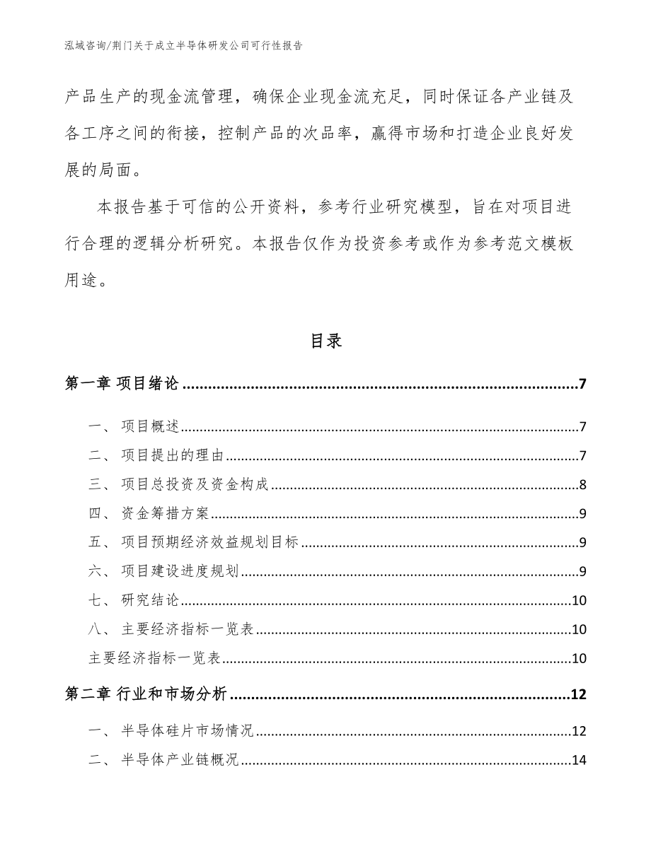 荆门关于成立半导体研发公司可行性报告参考范文_第2页
