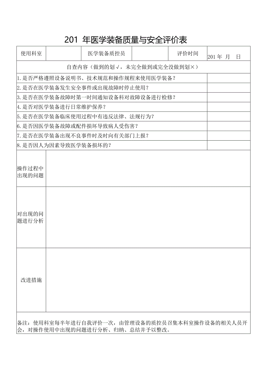 201年医学装备质量与安全评价表_第2页