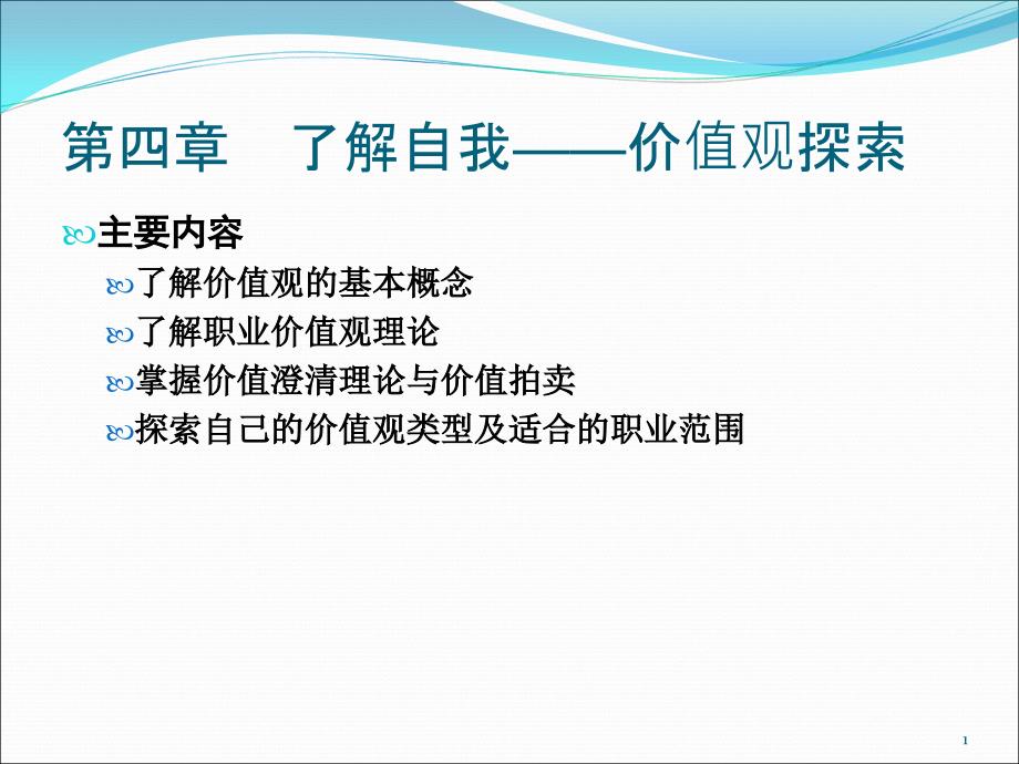 了解自我价值观探索ppt课件_第1页