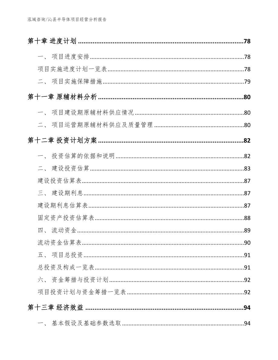 沁县半导体项目经营分析报告_模板范本_第5页