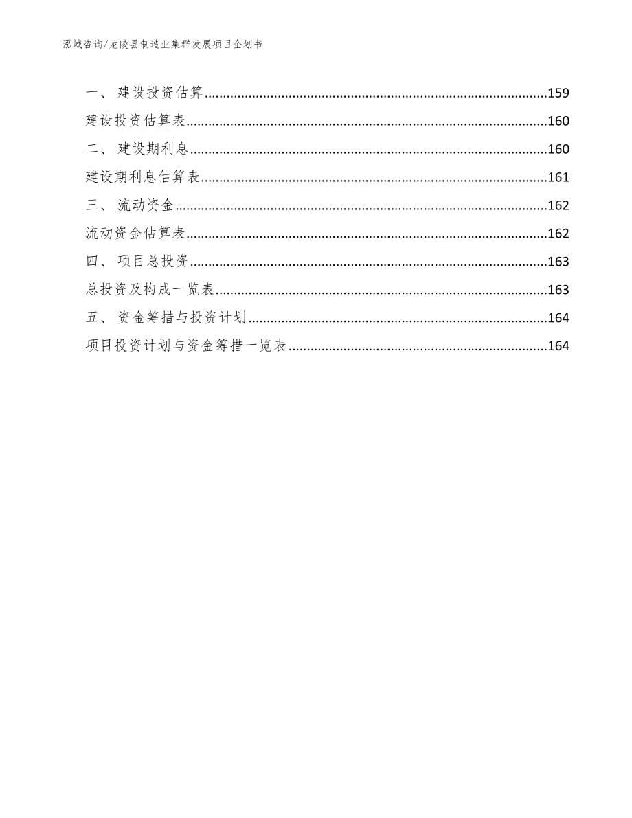 龙陵县制造业集群发展项目企划书（范文参考）_第5页