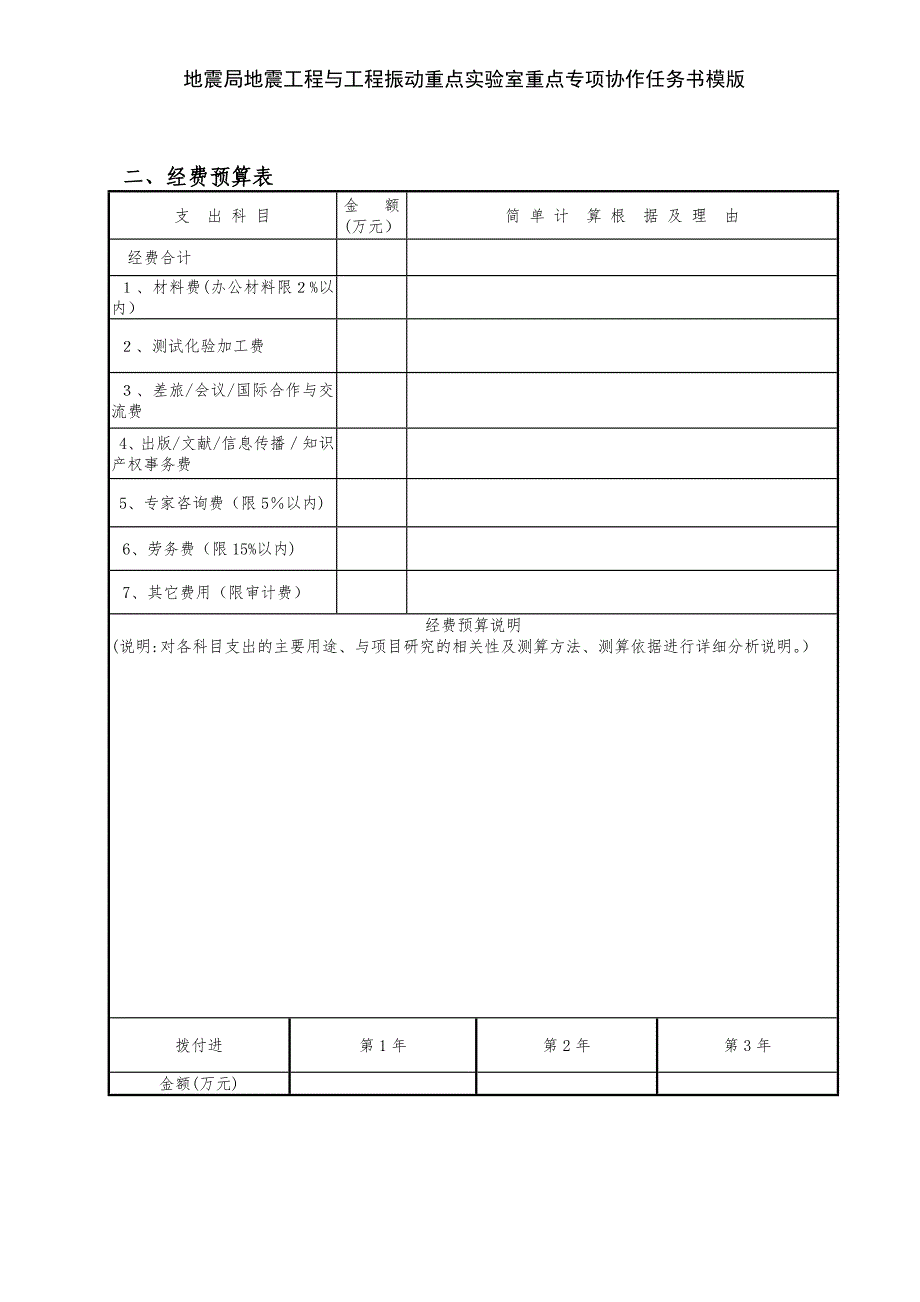 地震局地震工程与工程振动重点实验室重点专项协作任务书模版_第4页