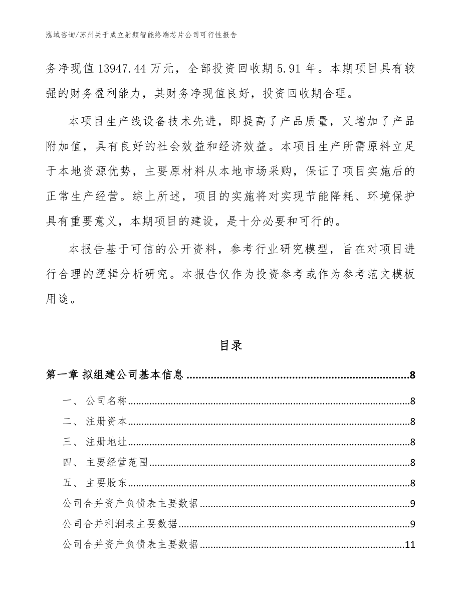 苏州关于成立射频智能终端芯片公司可行性报告（模板范本）_第3页