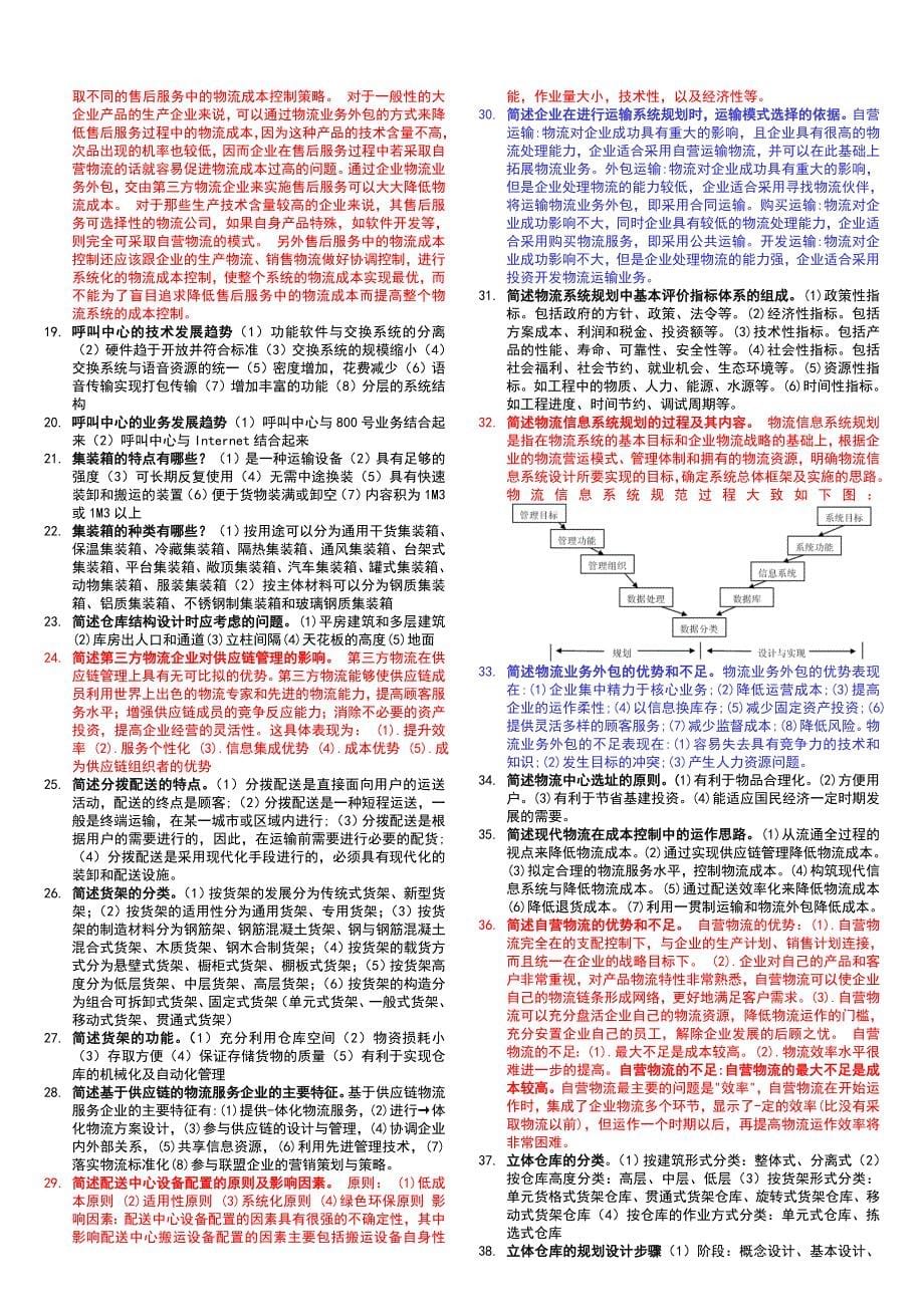 电大物流系统设计期末复习资料(已整理)小抄参考_第5页