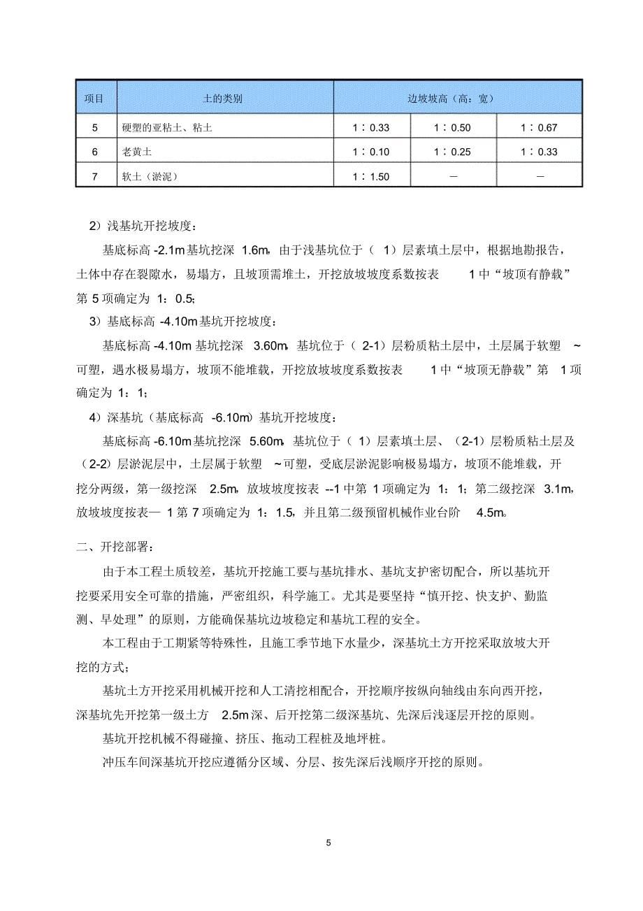 深基坑土方开挖方案_第5页