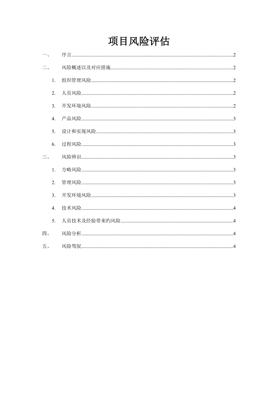 项目风险评估_第1页