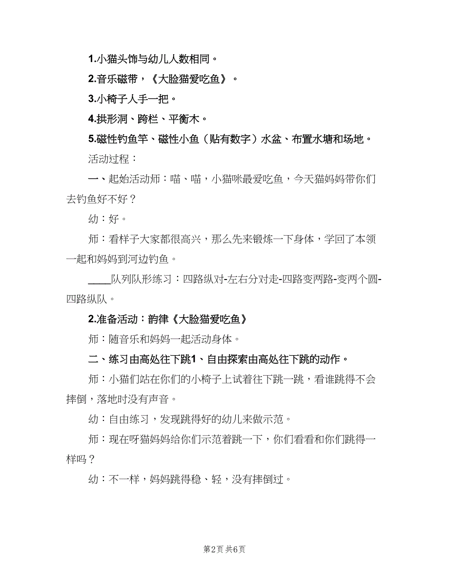 幼儿园大班体育活动计划方案范本（三篇）.doc_第2页