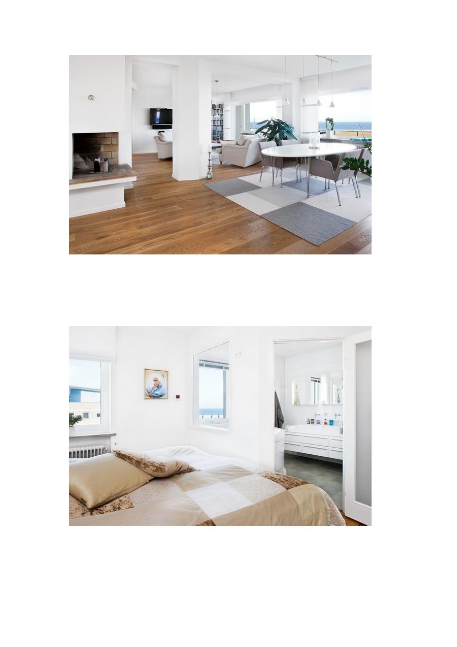 简洁清新风格设计 瑞典北欧风格马尔默海滨公寓_第4页