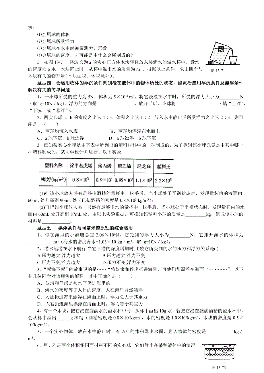 浮力专项训练三套_第3页