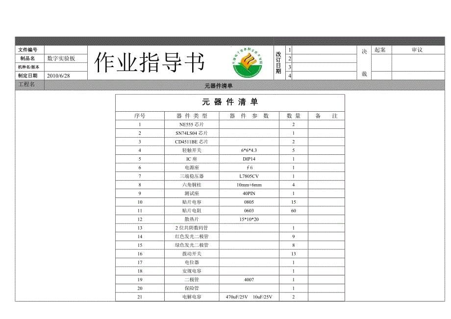 电子产品工艺作业指导书装配报告220415237_第5页