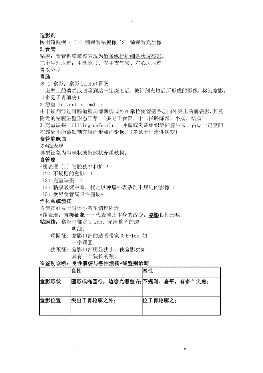 医学影像诊断学考试重点_第4页