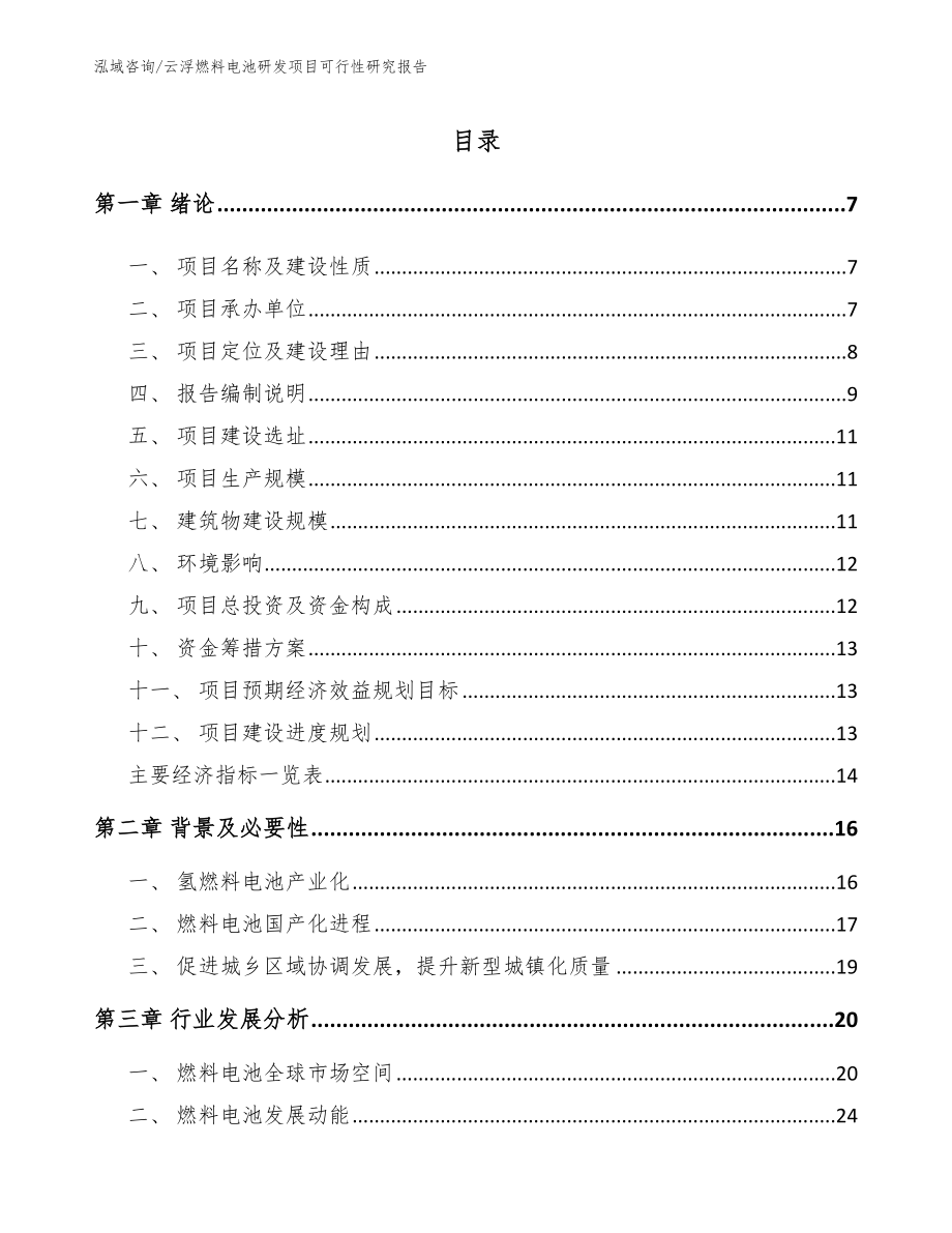 云浮燃料电池研发项目可行性研究报告_第1页