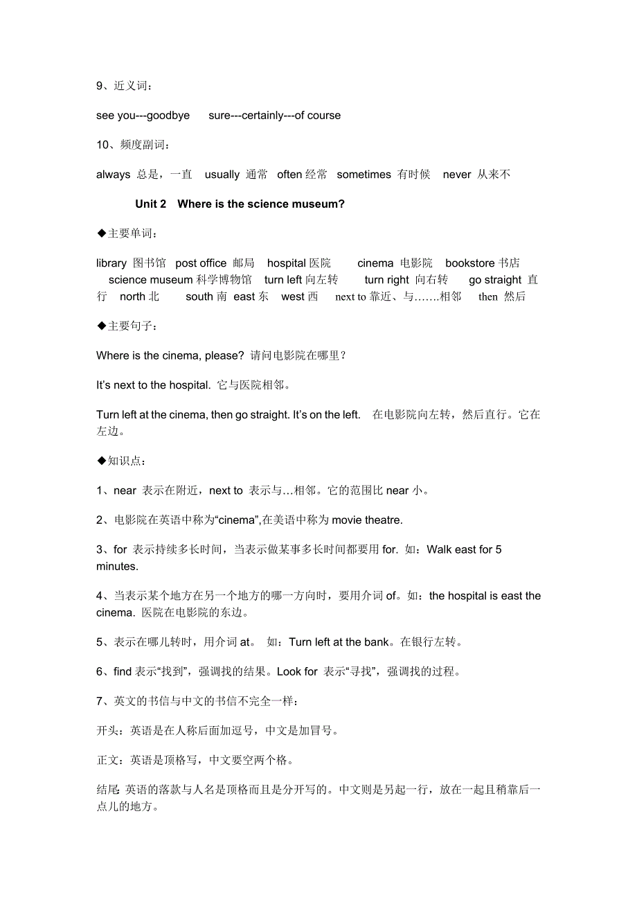 小学英语六年级上册知识点_第2页