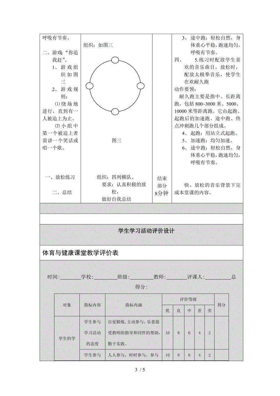 体育课教学设计与反思_第3页