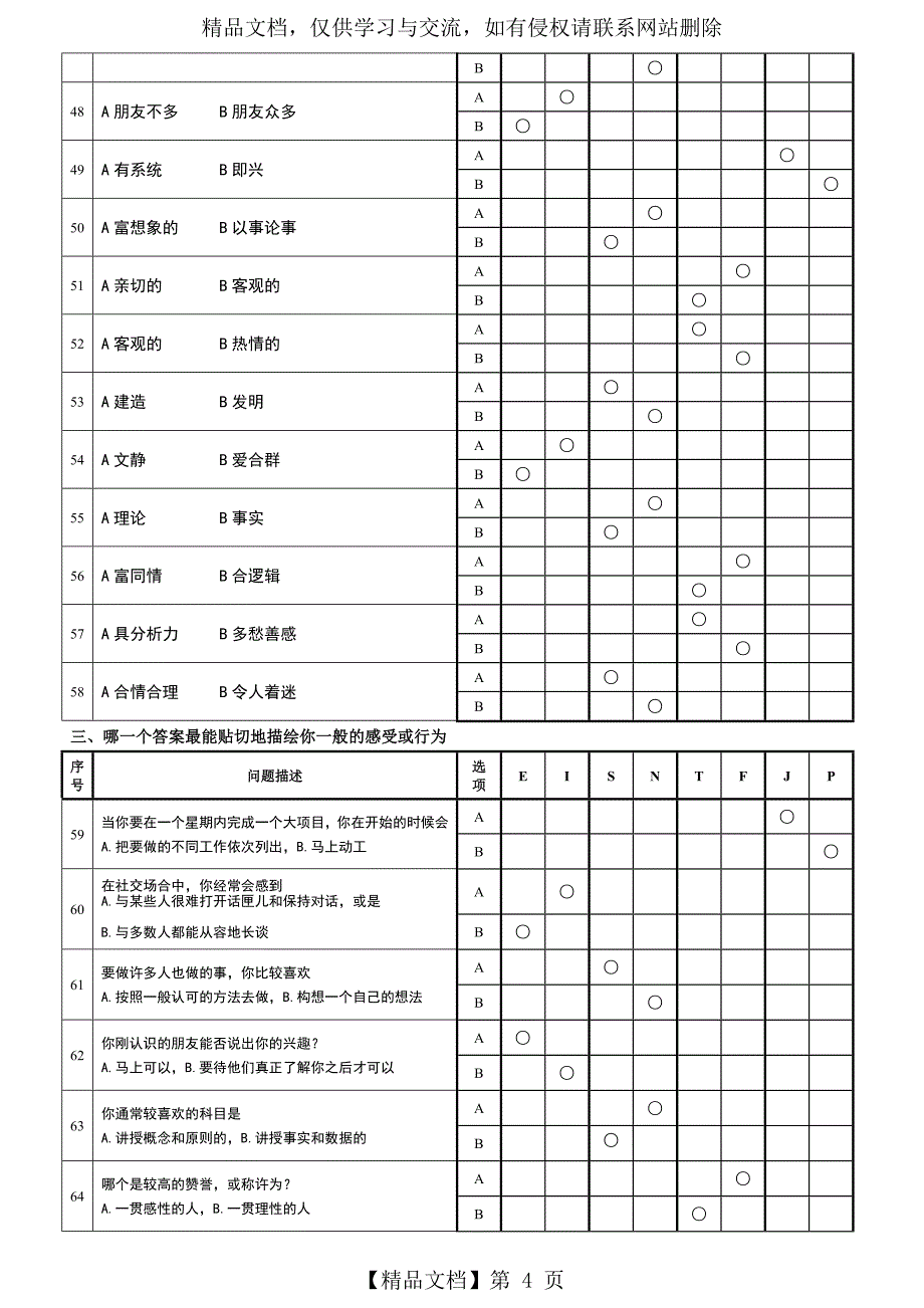 《MBTI职业性格测试93题》_第4页