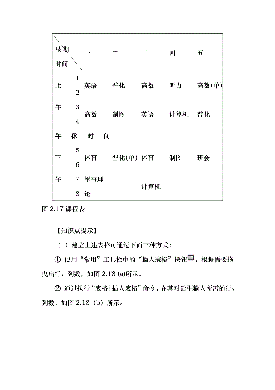 文字处理软件操作实验--Word表格_第2页