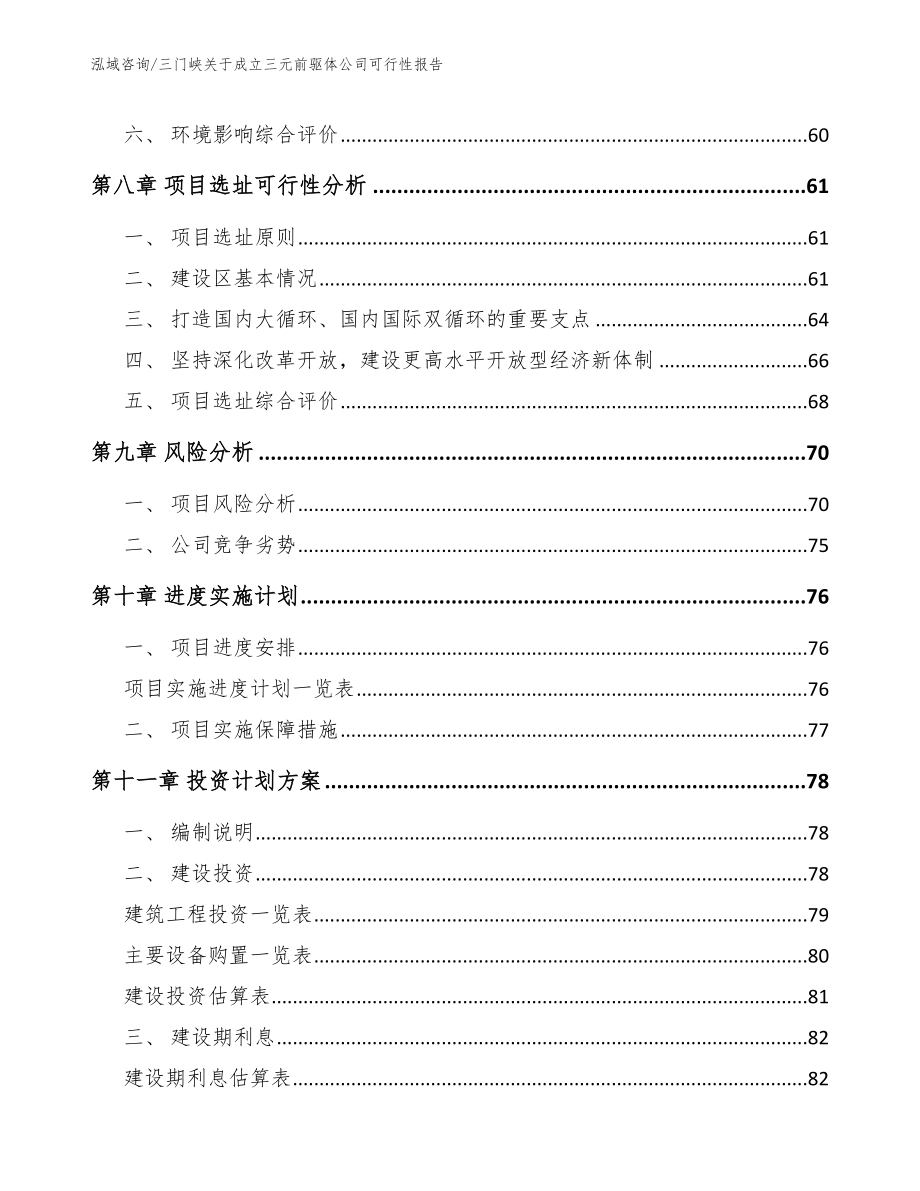 三门峡关于成立三元前驱体公司可行性报告_范文_第4页