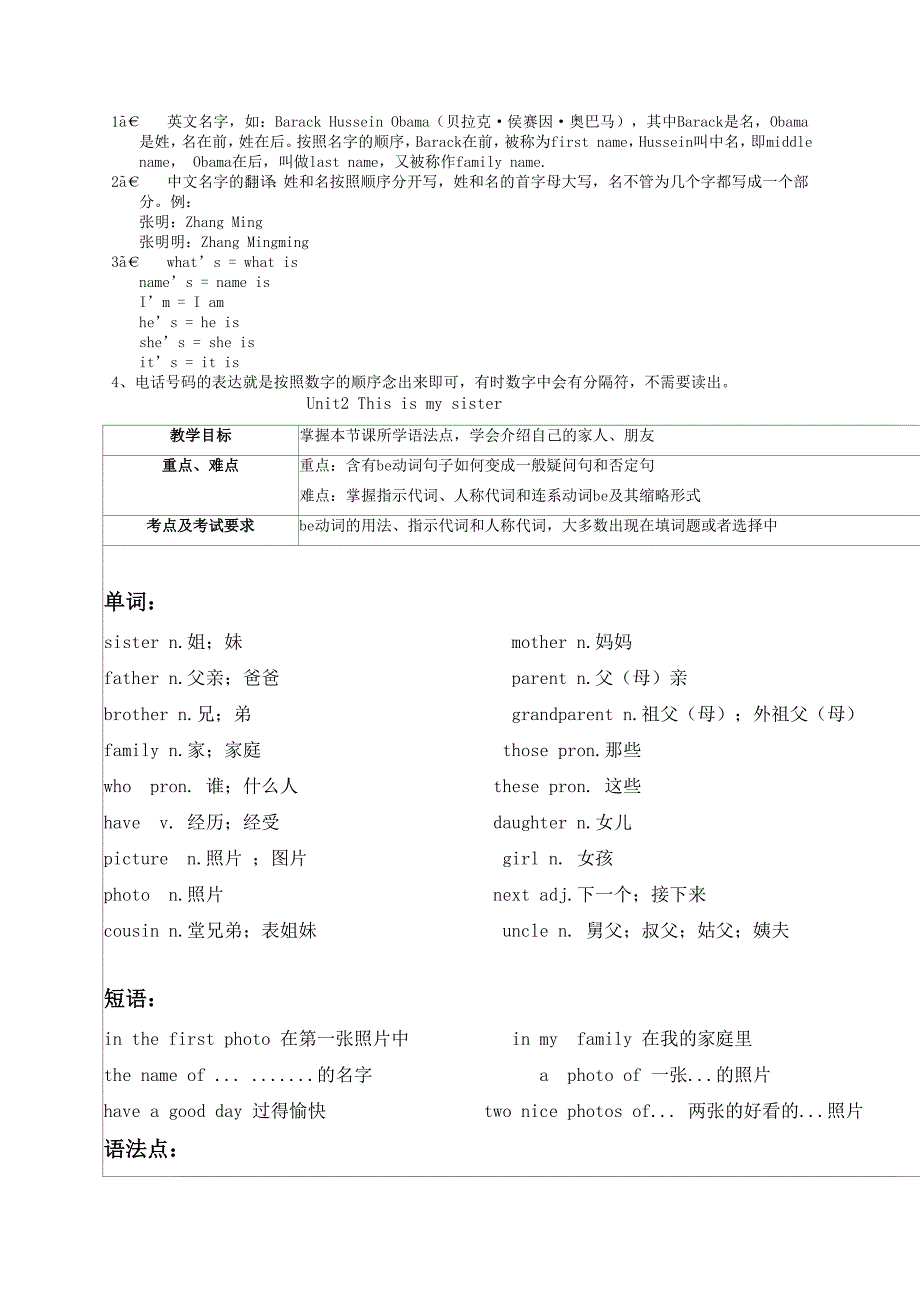 七上英语知识点_第3页