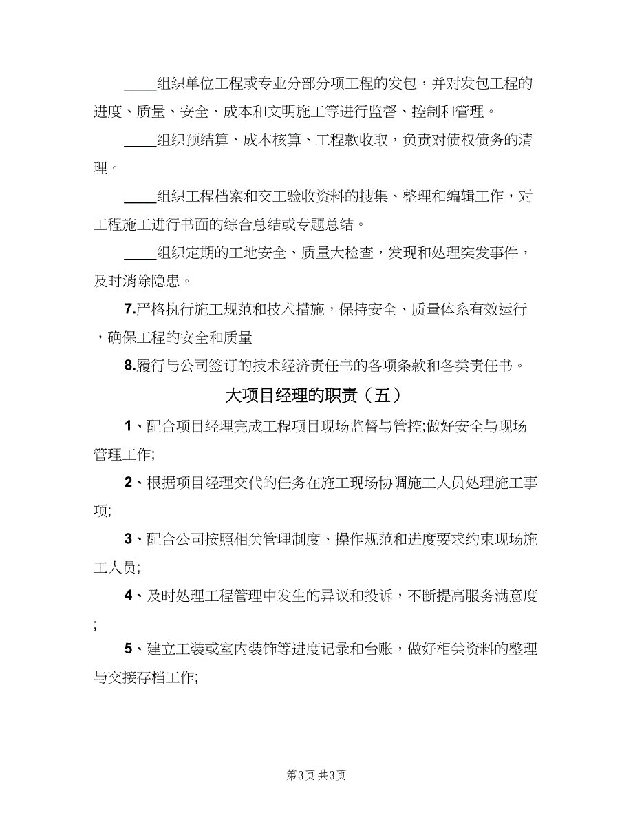 大项目经理的职责（五篇）.doc_第3页