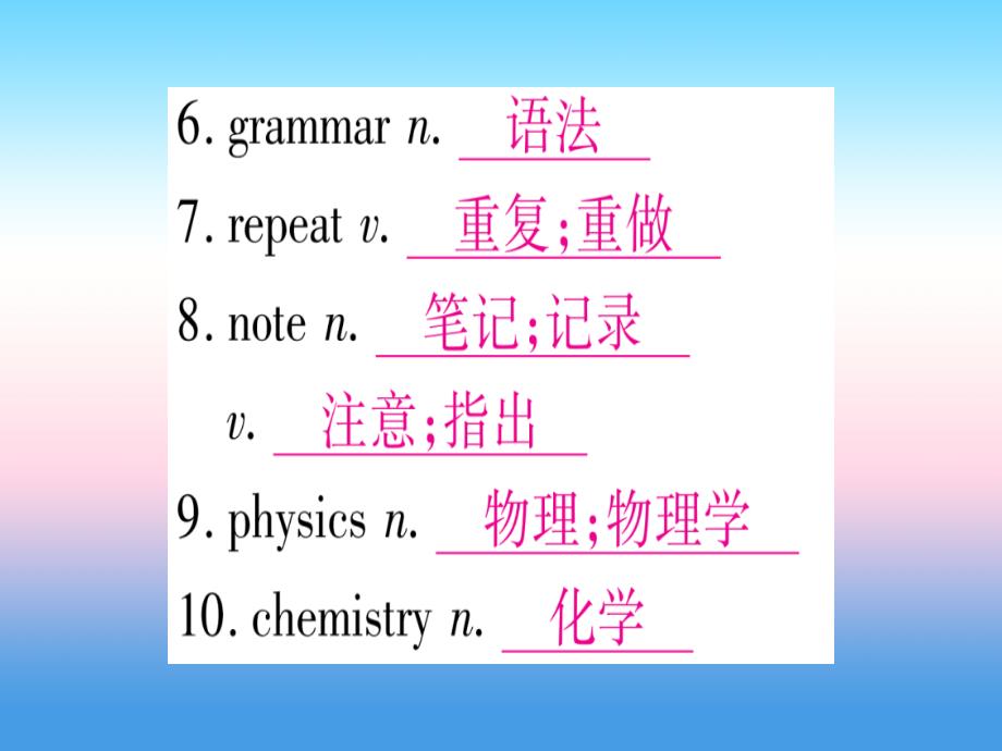 中考英语复习第一篇教材系统复习考点精讲十六九全Units1_2实用课件447_第3页