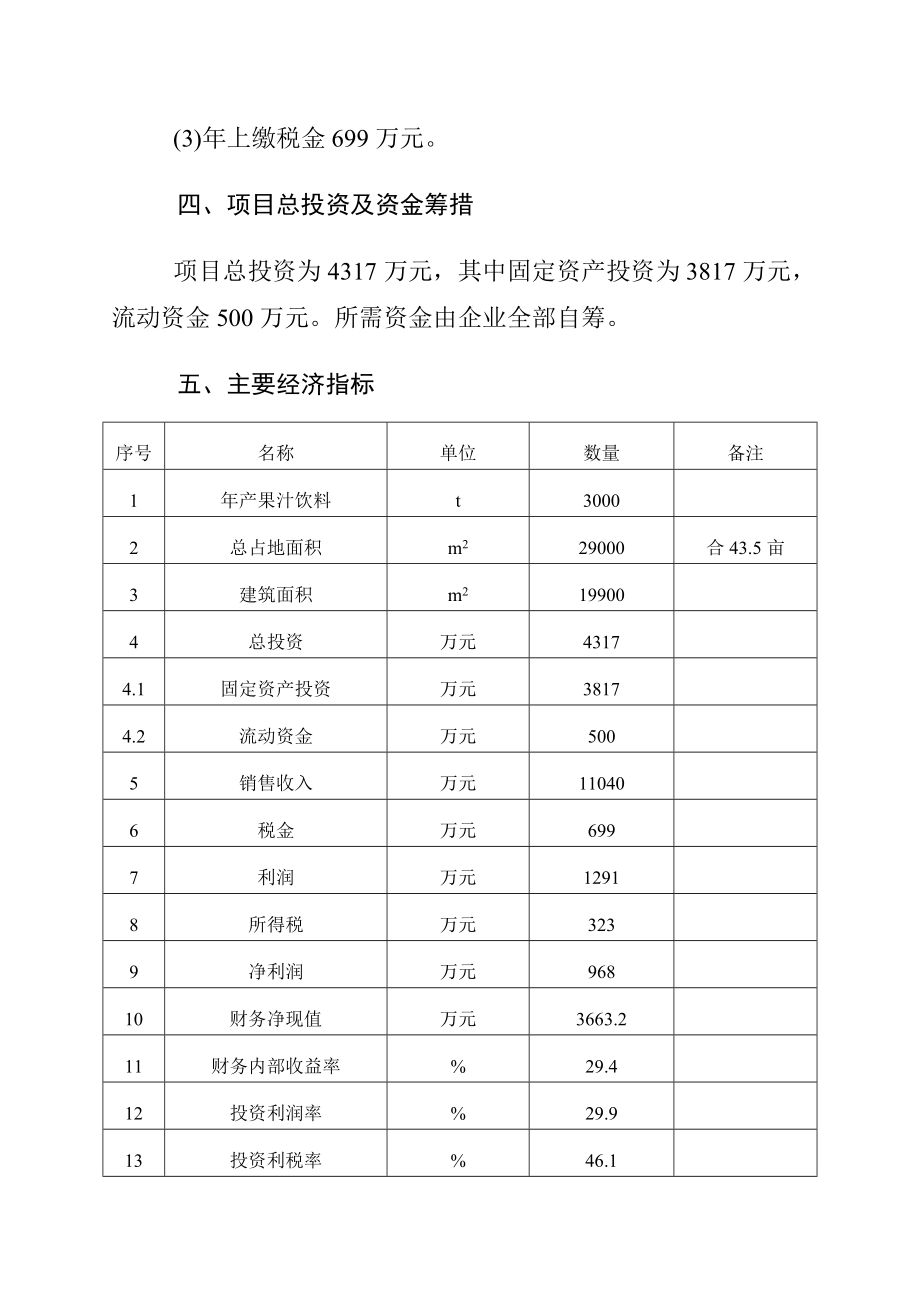 某乡镇果汁项目可研报告_第3页