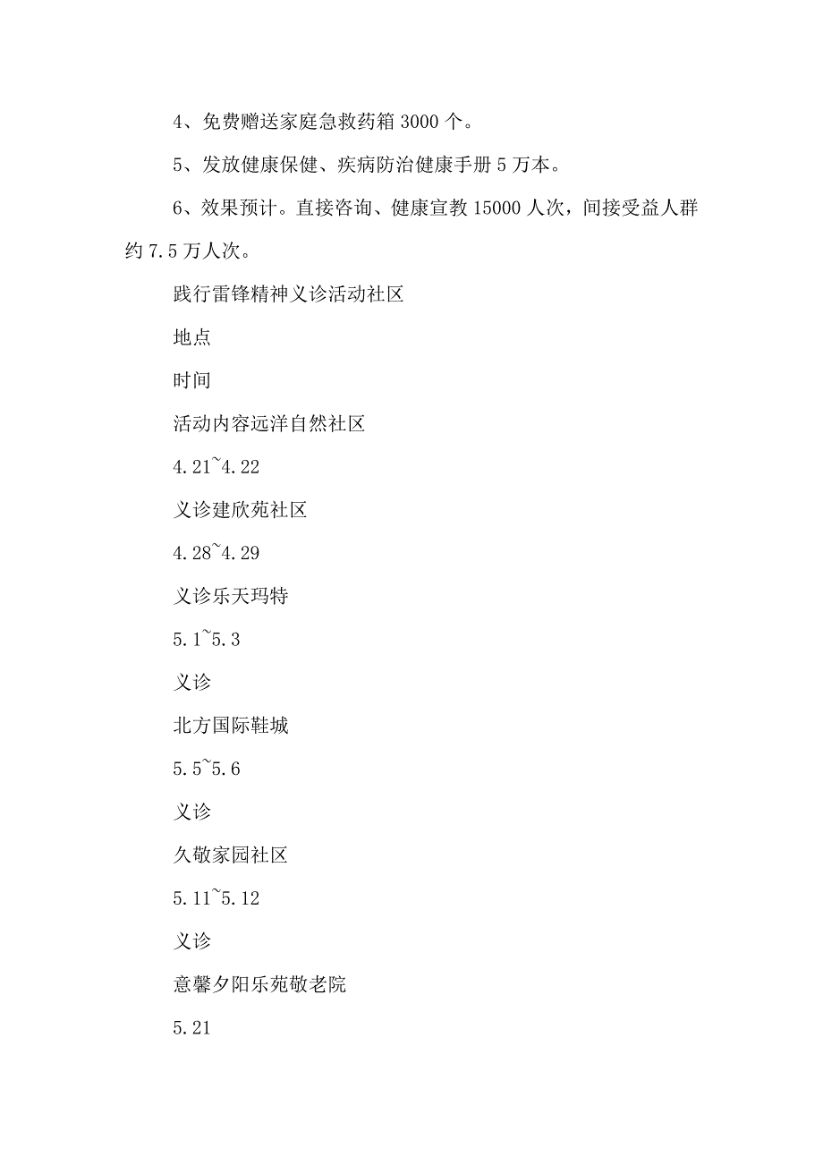 医院大型义诊活动方案践行雷锋精神关爱百姓健康_第2页