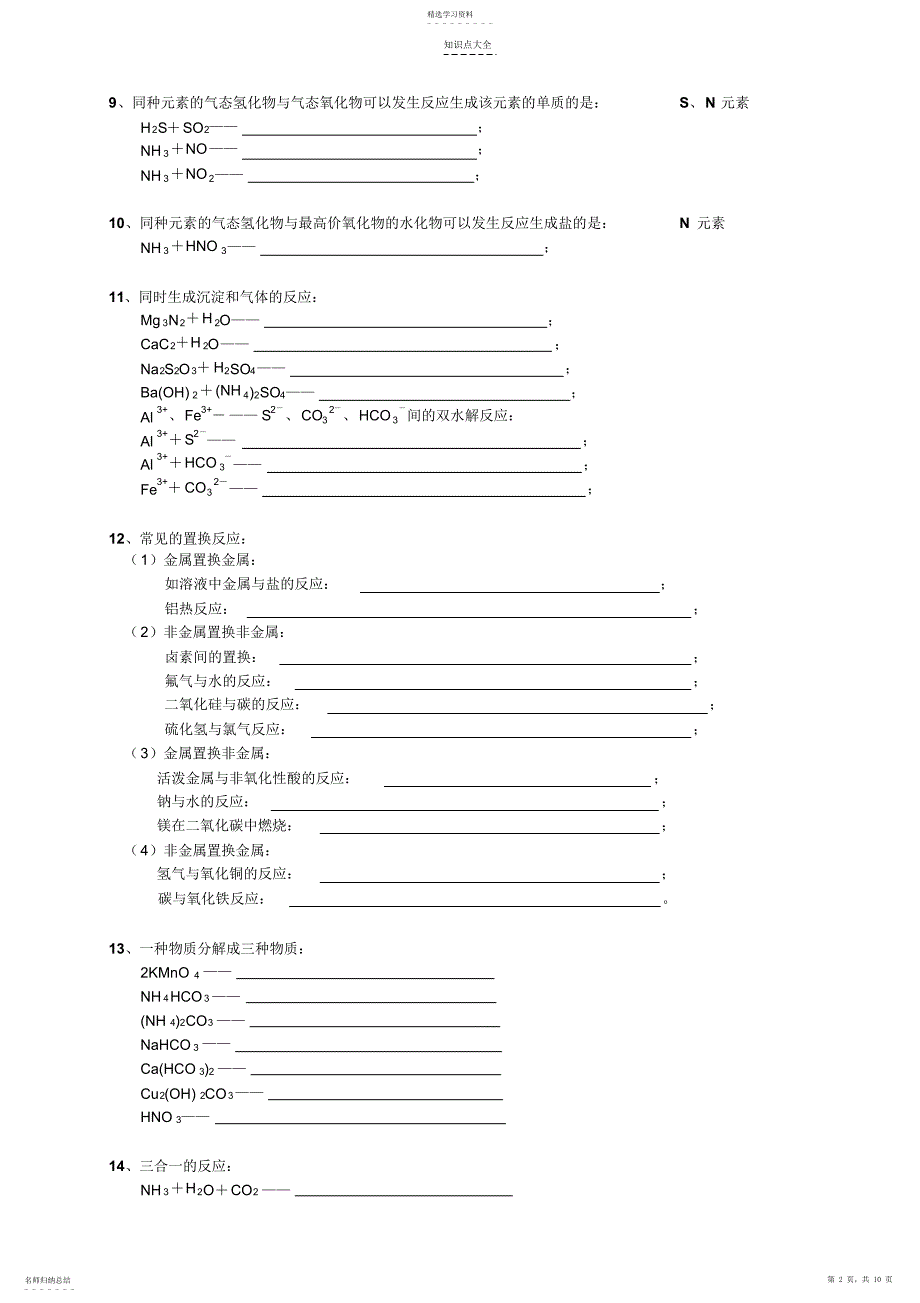 2022年初中化学-无机化学知识点总结_第2页