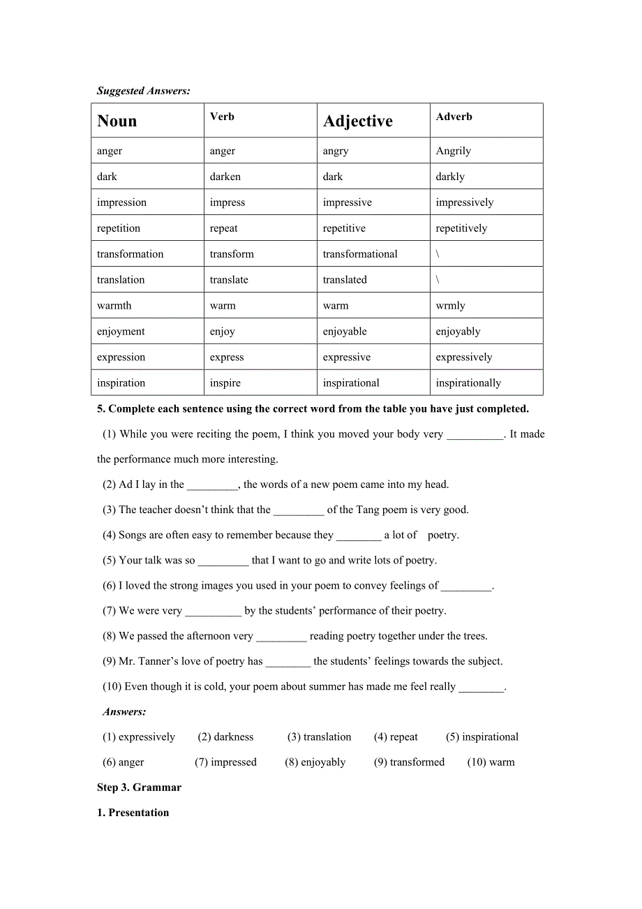 新人教版选修六Unit1VocabularyandUsefulExpressions教案_第3页