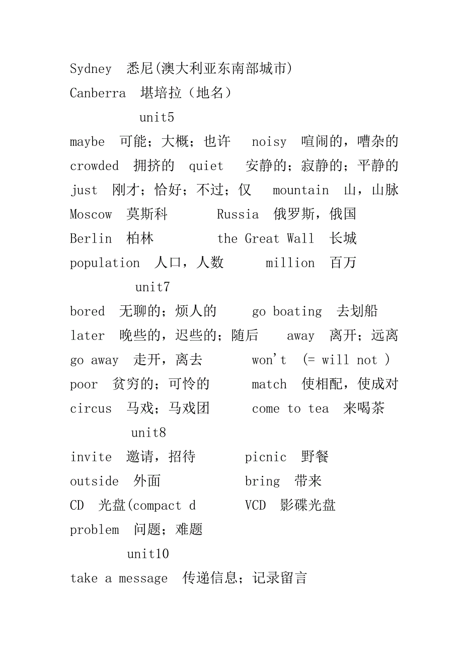 广州版小学六年级上册英语单词表_第2页