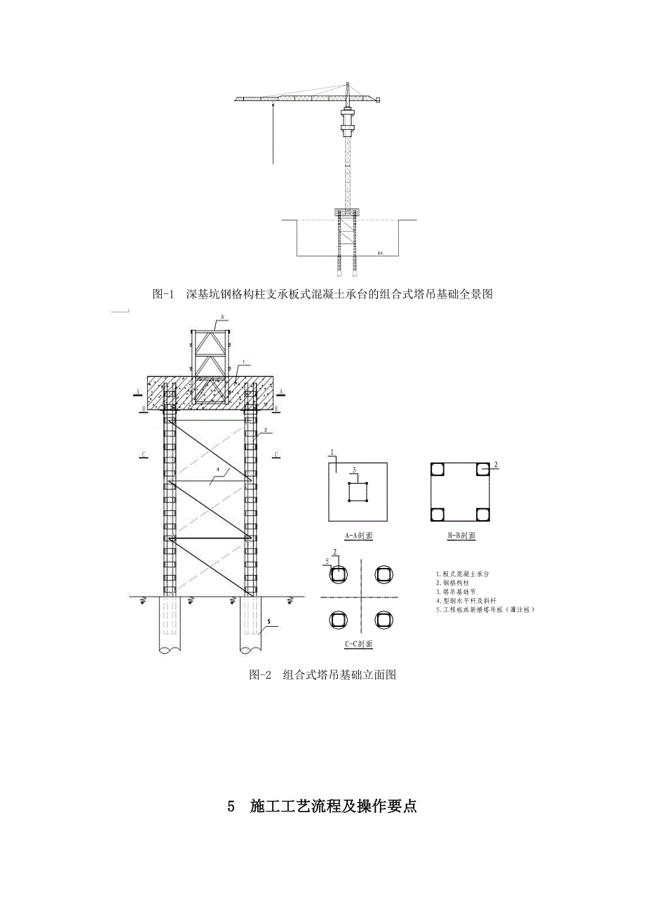 深基坑钢格构柱支承板式承台的组合式塔吊基础施工工法_第2页