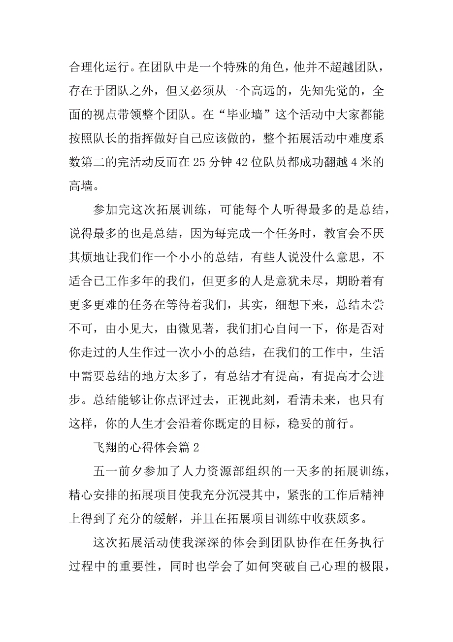 2023年飞翔的心得体会8篇（2023年）_第4页