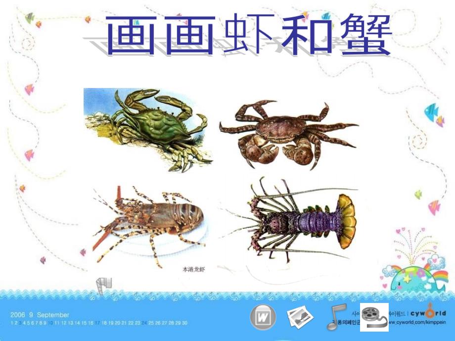 苏少版二年级美术上册画画虾和蟹 2课件_第2页