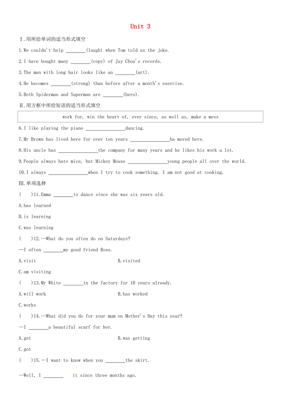 八年级英语下册Module5CartoonsUnit3Languageinuse课时训练新版外研版_第1页