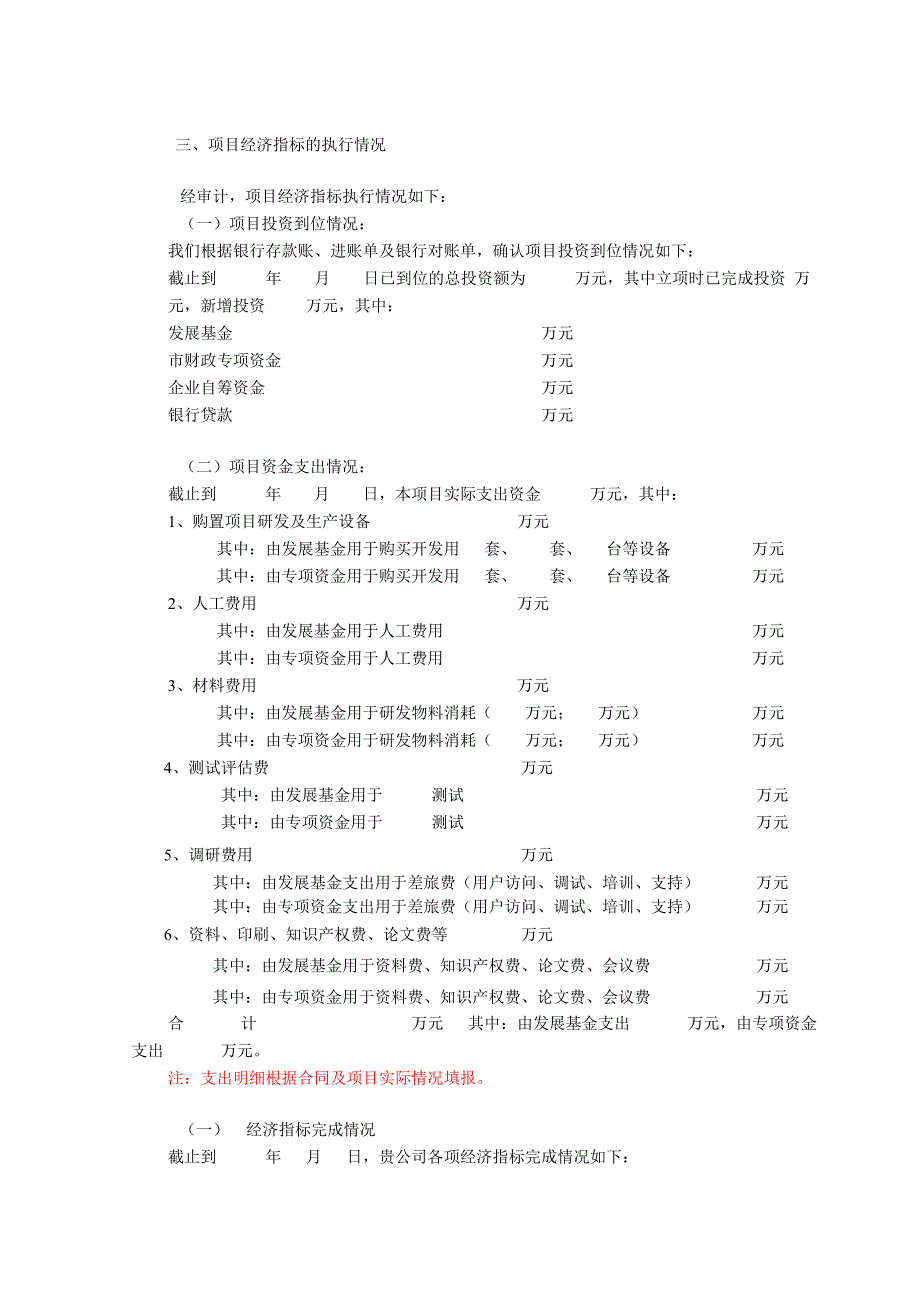 基金项目验收审计报告-模板_第2页