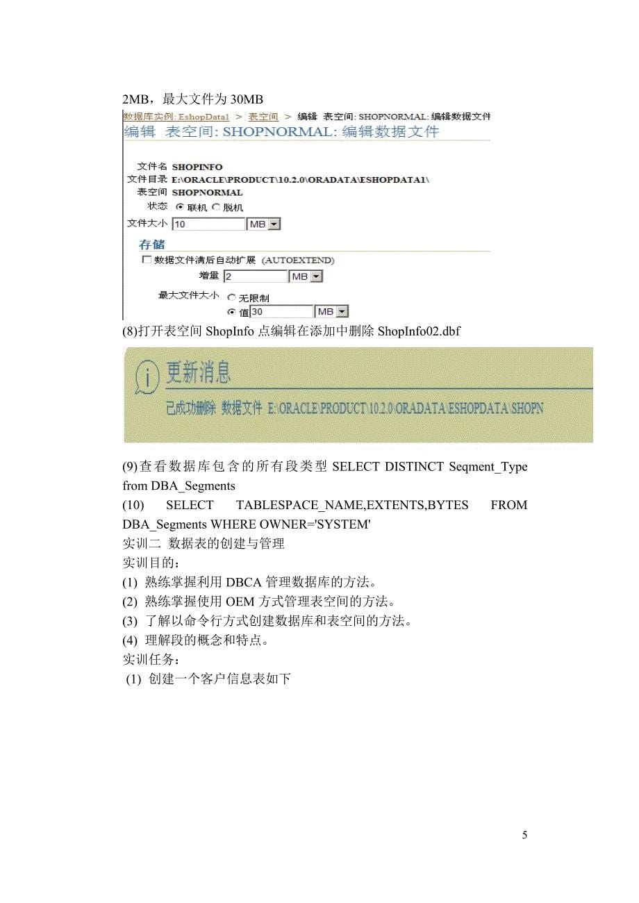 Oracle程序设计课程设计_第5页