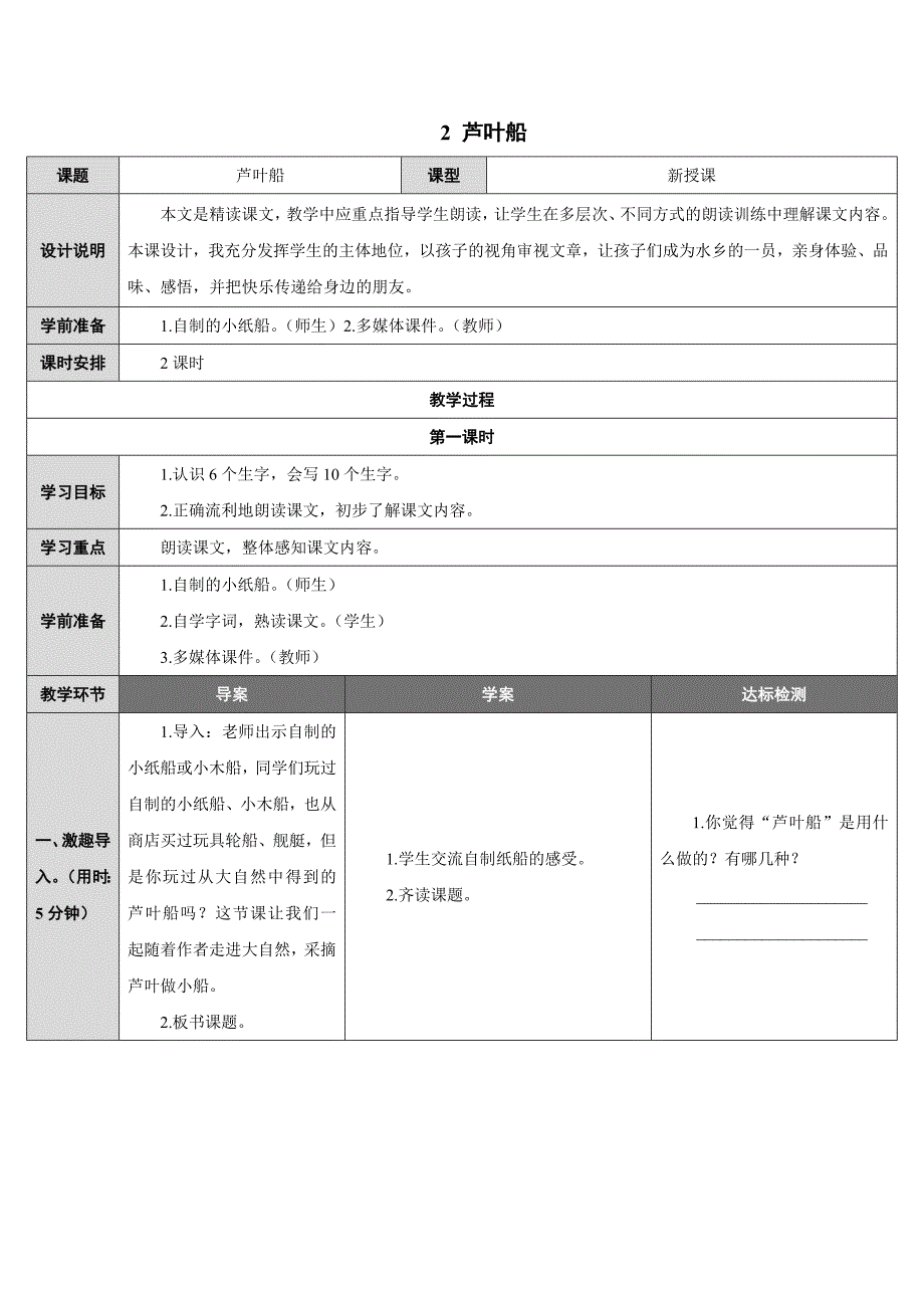 2芦叶船(教育精品)_第1页