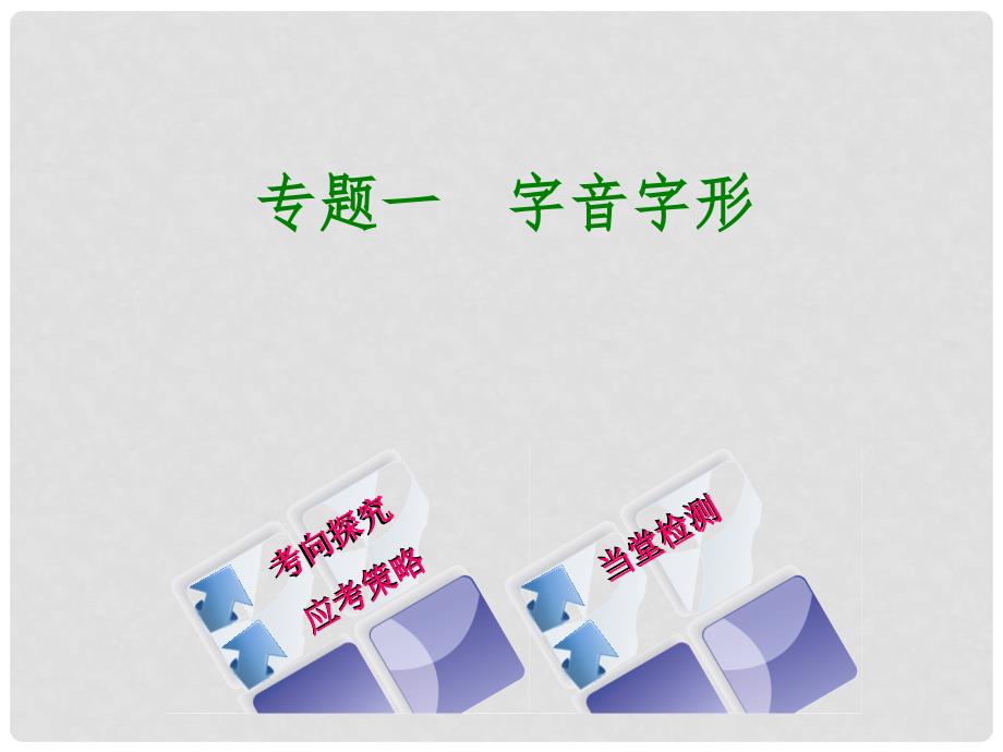 中考语文 第1篇 语文知识积累 专题一 字音字形复习课件_第1页