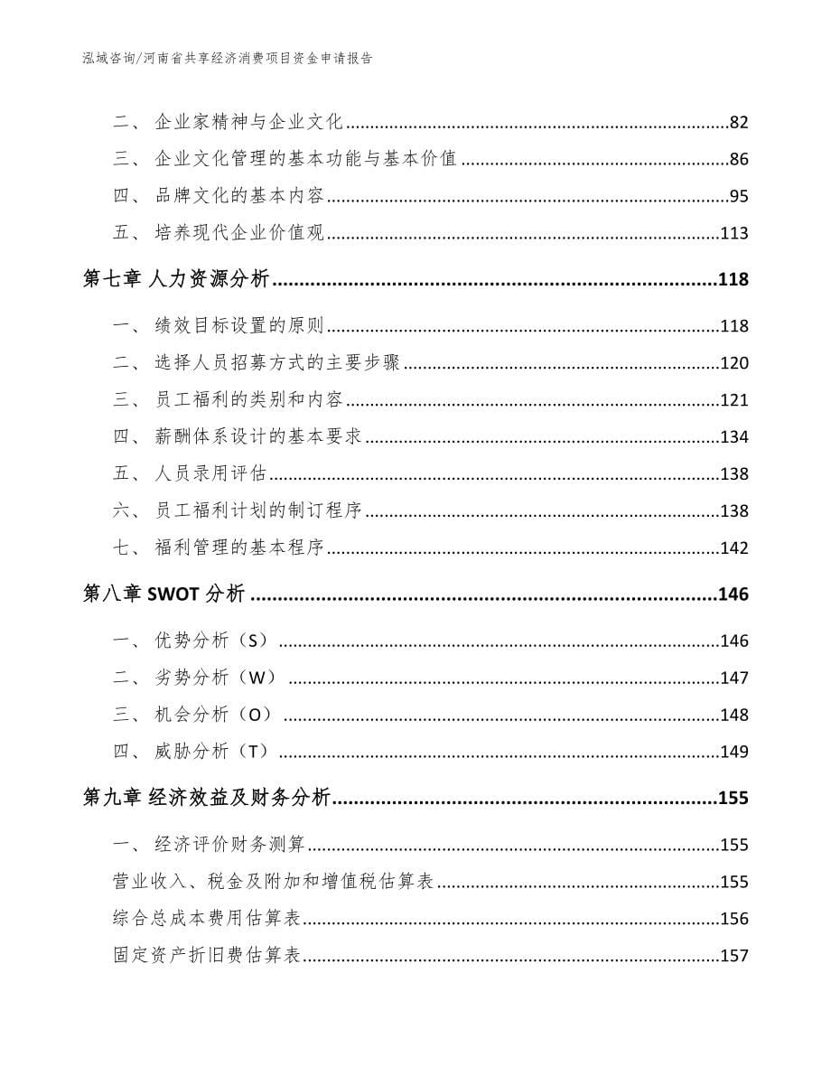 河南省共享经济消费项目资金申请报告_模板范文_第5页