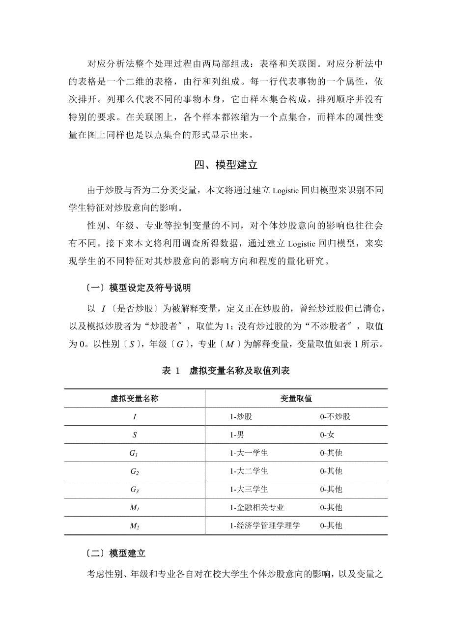 在校大学生个体炒股意向的影响因素研究中国统计教育学会_第5页