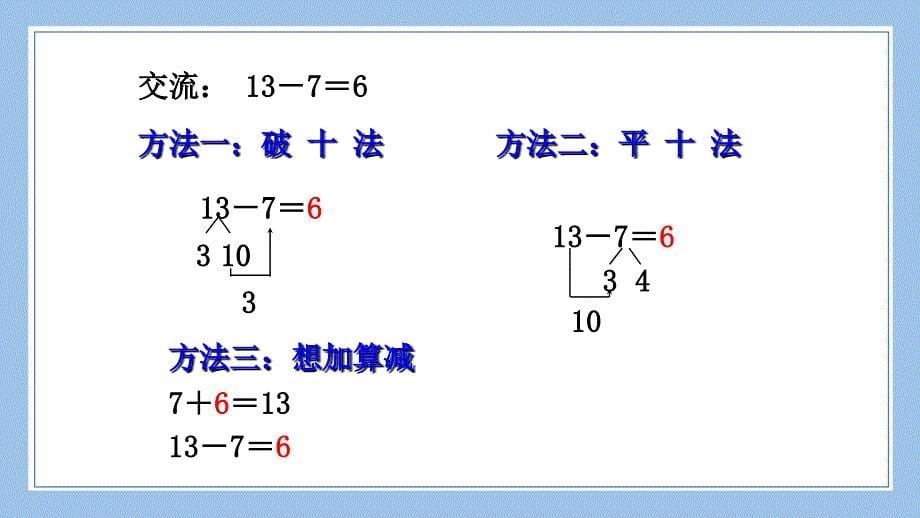 人教版一下数学第3课时十几减76公开课教案课件_第5页