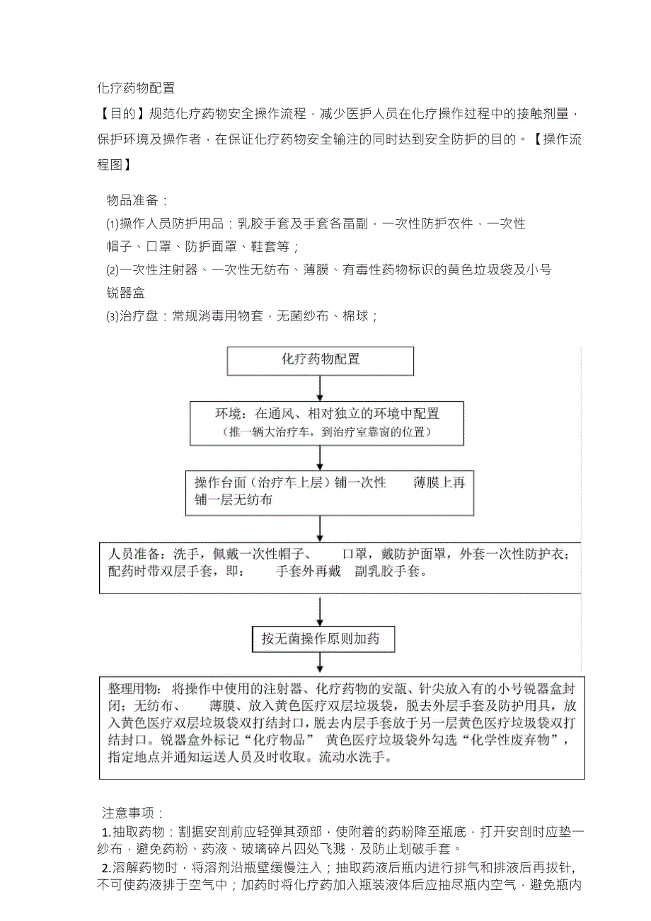 化疗药物配置流程_第1页