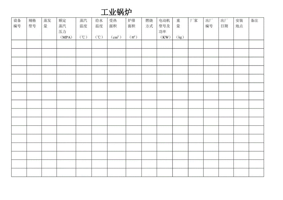 煤矿机电设备检修记录表格_第4页