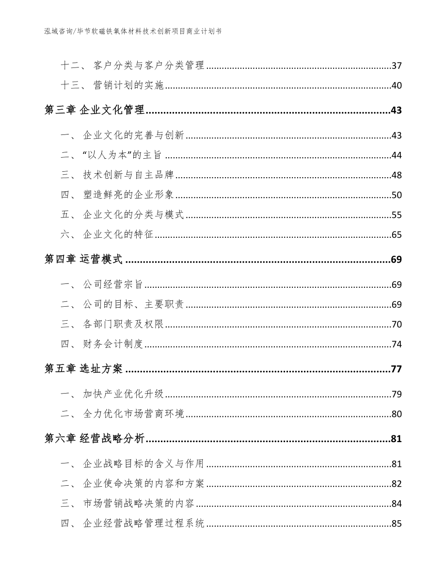 毕节软磁铁氧体材料技术创新项目商业计划书模板参考_第3页