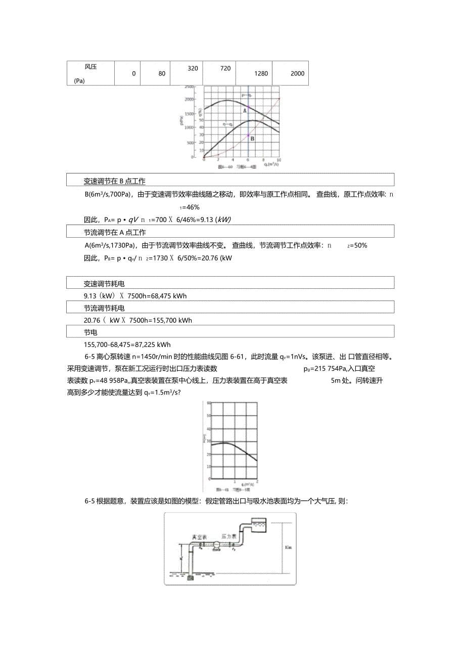 泵与风机杨诗成,习题及答案_第5页