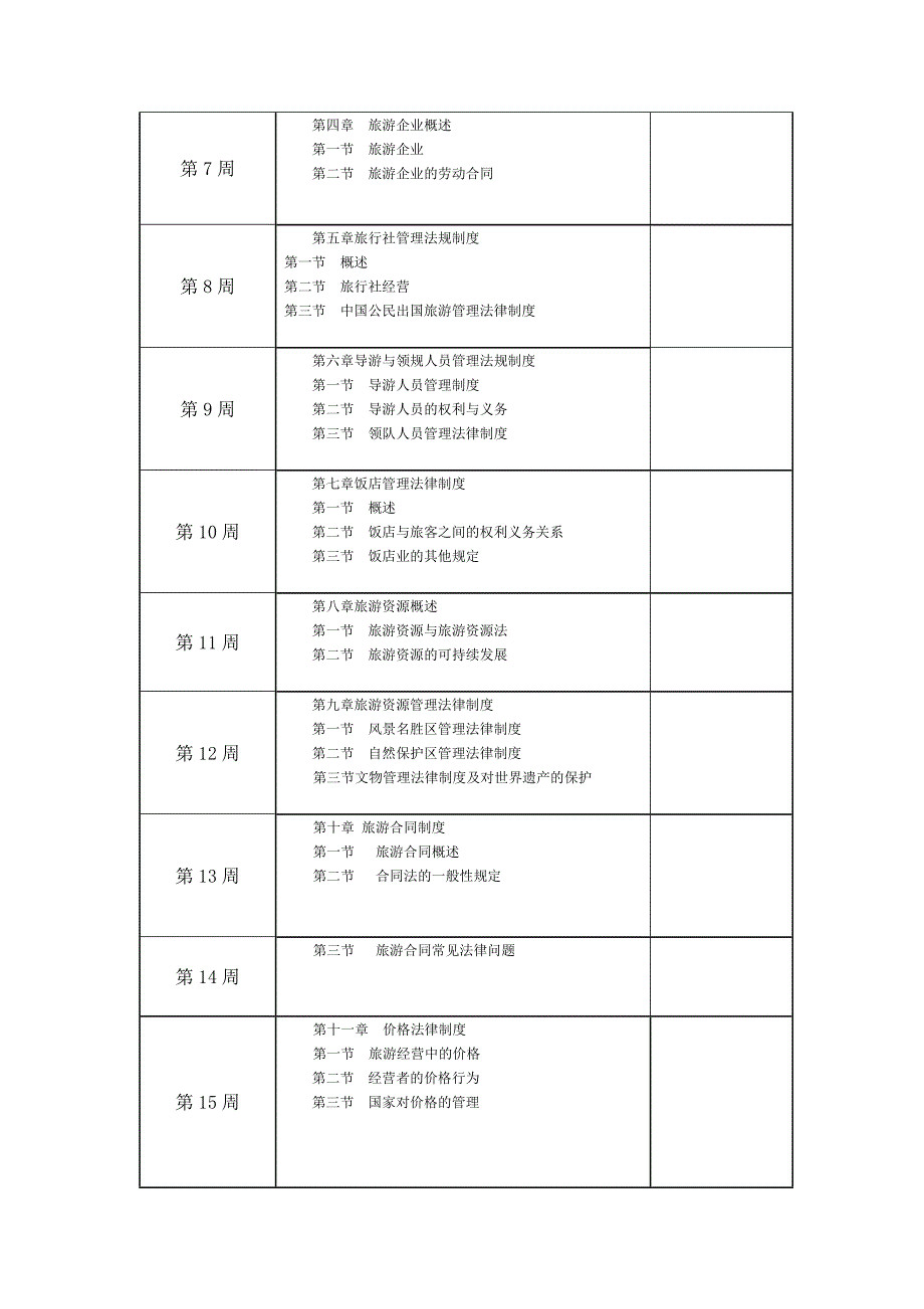 旅游法教程课程说明书_第3页