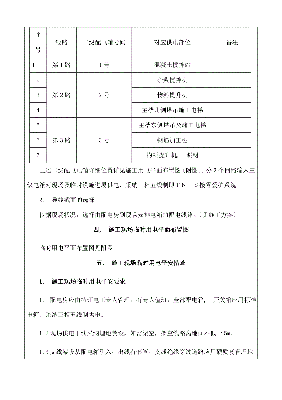 临时用电施工方案交底记录_第3页