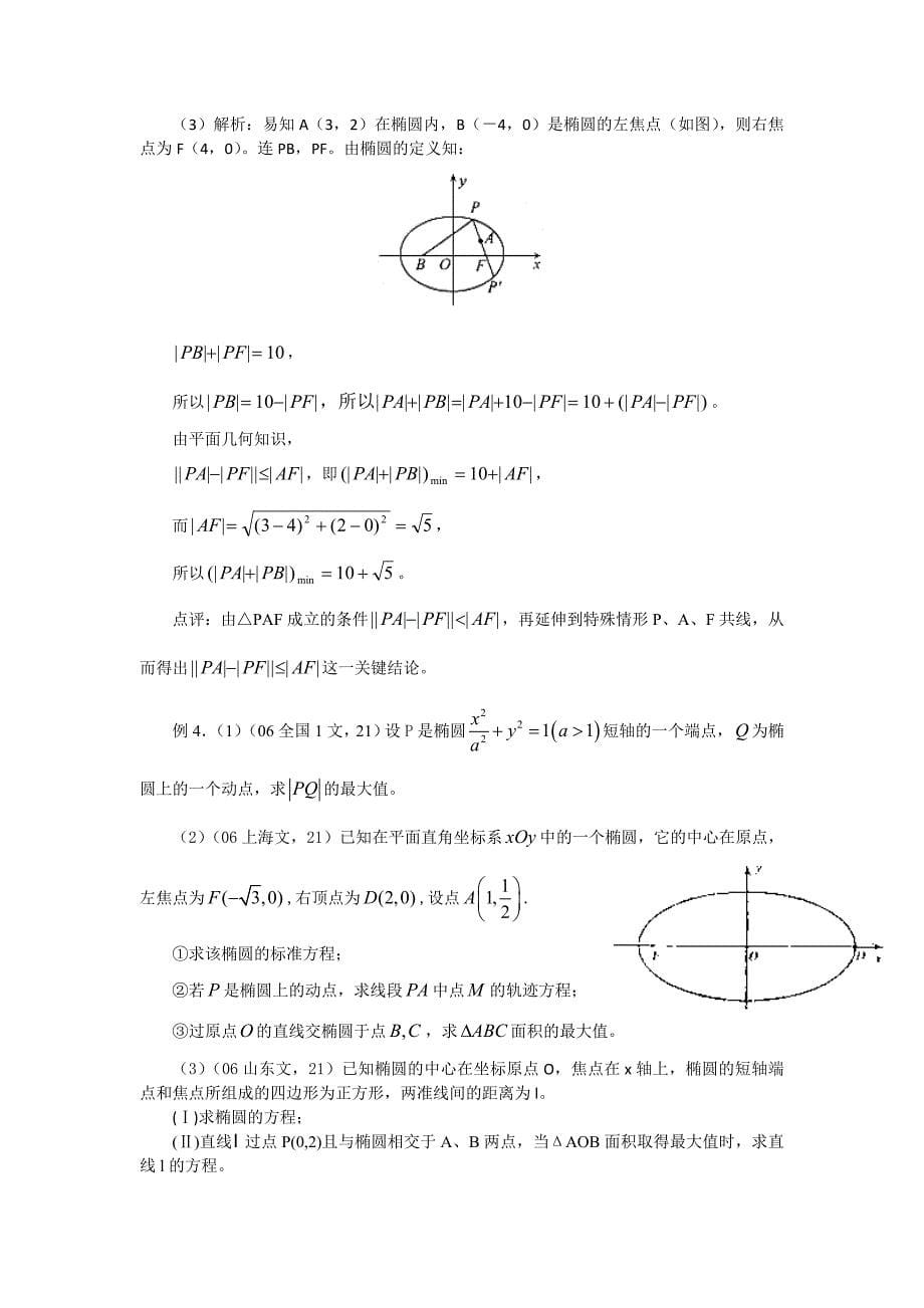 数学曲线方程及圆锥曲线典型例题解析_第5页